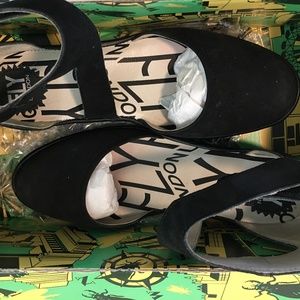 Fly London brand new black suede